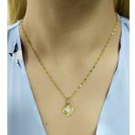 Zaradise Accessories Plus Figürlü Gold Renkli Çelik Kolye