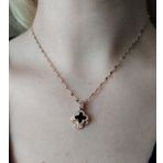 Zaradise Accessories Siyah Plus Figürlü Rose Renkli Çelik Kolye