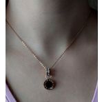 Zaradise Accessories Three Circle Kadın Rose Gold Renkli Çelik Kolye