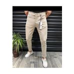 ZaraMan Cx Fashion Slimfit Dar Kesim Kot Pantolon Krem