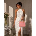 Zarena Official Astra - Kadın Bambu Saplı Askılı El ve Omuz Çantası Sert Akrilik Mika Kutu Model - 940Light Pink