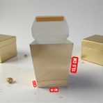 Zarf Model Bant Yapışkanlı Metalize Hediyelik Karton Poşet 50 Adet 10 x 15,5 x 5,5 cm Hediye Kutusu