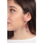 Zarias's Küpe Miyuki Püskül Desen Bordo