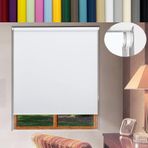 Zarif 90 x 200 cm stor perde, matkapsız, kelepçeli, gündüz ve gece kumaşı, zincirli, pencere ve kapılar için ideal, beyaz, modern ev dekoru