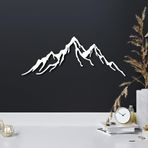 Zarif beyaz dekoratif metal duvar aksesuarı, 52 x 20 cm |%100 metal (1,5 mm) | hafif ve asması kolay | modern ev dekorasyonu için mükemmel