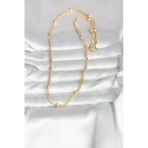 Zarif Boyunlar İçin 60Cm Golden Pirinç Topçuk Stil Kadın Kolye