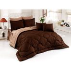 Zarif Home Doğal Ranforce Kıng Size Silikon Yorgan-fabrika üretim-220/240 cm - Kahverengi - 220 x 240 cm