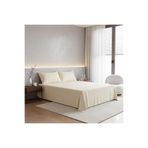 Zarif Home Yatak Çarşafı Organik Pamuk Akfil (Battal Boy) Krem - 240 x 260