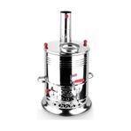 Zarif İş 8.5 L Tek Musluklu Odunlu Semaver Inox inox