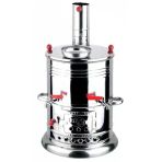 Zarif İş 8 L Çift Musluklu Odunlu Semaver Inox