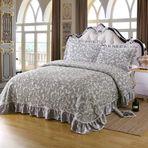 Zarif Kapitone Pamuk King Yatak Örtüsü Seti - 3 Parça, 2 Yastık Kılıflı, Hafif, Yumuşak, Yatak Odası için Dekoratif Örtü, Boyut 230x245 cm, Ev Dekoru için Mükemmel.