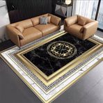 Zarif Kristal Kadife Parça Halı: Lekeye Dayanıklı Kaymaz Peluş Oturma Odası Halısı, Sehpa için Yaşlı Dostu Büyük Boy (Rengarenk - 9 200x300 cm)