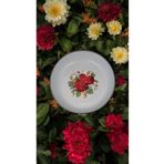 Zarifinci 6 LI SET Emaye Muhallebi Tabak 22 Cm Desenli Yemek Kahvaltı Tabak Desenli Salata Cips Tabak Kase