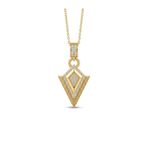 ZARİN JEWELS Zirkon Taşlı Geometrik Çelik Kolye