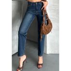 ZARİNA KAHVE TİNTLİ MOM FİT JEAN