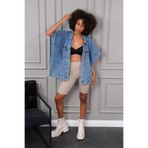 ZAROLİ Kadın Mavi Denim Kolsuz Cepli Ceket