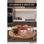 zaTen Pazar 6'lı 100ml Çizgili Cam Lokumluk & Sosluk Seti | Modern Sunum Kaseleri | Kahvaltılık & Çerezlik