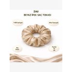 ZAU %100 Saf İpek Scrunchie Vizon Saç Tokası