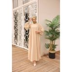 Zaure Kadın Tesettür Oversize Salaş Elbise - Bej - 42 - 44