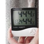 Zauss 2 Adet Dijital Termometre Sıcaklık Ve Nem Ölçer Masa Saati Alarm