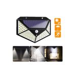 Zauss IP65 100 Led Solar Pir Hareket Sensörlü Su Geçirmez Duvar Lambası