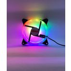 Zauss Rainbow Rgb Kasa Mining Fanı 12cm Renkli Gökkuşağı Fanı Iç Ve Dış Aydınlatmalı 0.3a