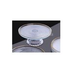 ZAVİ HOME Ayaklı Kek, Kurabiye, Pasta Tabağı Şekerlik Sunumluk Servis Sunum Seti - 21 Cm