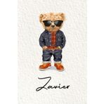 Zavier: Cahier personnalisé avec prénom Zavier | Cadeau d'anniversaire pour enfant, garçon, homme, copain ... | Nounours | 110 pages lignée, Petit Format 6x9 pouces (15,24 x 22,86 cm)