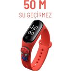 Zavira Çocuk Kol Saati LED Dokunmatik Su Geçirmez Spiderman Örümcek Adam - Kırmızı - Siyah