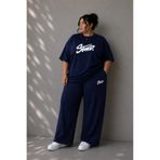 ZAVIXO Kadın Büyük Beden Oversize Baskılı 2'li Eşofman Takımı Rahat Pamuklu Kalıp Günlük Streetwear Bordo XL 2XL 3XL 4XL 5XL 6XL 7XL 8XL 9XL