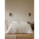 Zavo Beyaz Ipek Saten Nevresim Takımı - 220 x 200 cm