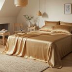 Zavo Gold Ipek Saten Nevresim Takımı Çift Kişilik - 220 x 220 cm