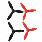 ZAWELIYO 4 Adet RC Uçak Hafif Aksesuar Üçgen Tasarım RC Uçak Pervanesi Bebop 2 Drone Için Yedek (2 siyah 2 kırmızı)