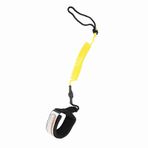 ZAWELIYO 5 Ft Stand Up Paddleboard Sarmal Bahar Bacak Halat Sörf Tasma, Süper Güçlü 5mm PU Kordon, Ayarlanabilir Bileği Manşeti, Bodyboard, Sörf Tahtası Için (Sarı)