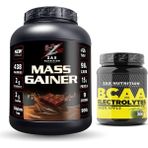Zax Nutrition Mass Gainer 900 G Çikolata + Bcaa Electrolytes 300 G Yeşil Elma – Kas Kütlesi Artışı, Dayanıklılık ve Hızlı Toparlanma Seti