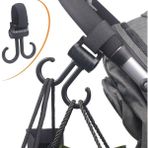 Zaya Home Buffer® 2li Bebek Arabasına Uyumlu Cırtlı Eşya Taşıma Aparatı 360 Derece Dönebilen Plastik Kanca