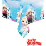 Zayna's Frozen Karlar Ülkesi Elsa Anna Plastik Masa Örtüsü 120X180 cm Doğum Günü Parti