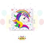 Zayna's Unicorn Temalı Baskılı 20 Adet Peçete - Doğum Günü Parti Seti Malzemeleri