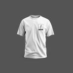 Zaytoon Tişört, Kısa Kollu Yan Küçük Filistin Posta Yazılı Dijital Baskılı Pamuk Rahat T-Shirt - Beyaz