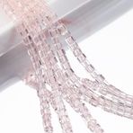 ZAZUZU 180 adet 2 x 2 MM Kare Yönlü Kristal Boncuklar, Kendin Yap Takı Yapımı için Şeffaf Bicone Cam Boncuklar, Bilezik, Kolye, Küpe El Sanatları