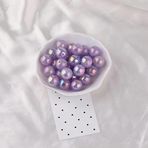 ZAZUZU 30 adet 16 mm krem renkli UV boncuk, renk değiştiren, at kuyruğu boncukları, takı yapımı için yuvarlak akrilik boncuklar, bileklik, örgü saç boncuğu, el işi