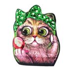 ZAZUZU 40 * 30 cm Karikatür Kaplan Büyük Demir On Uygulamalar Giyim için Sequins Demir On Yamalar Kot Ceket Dikiş İşlemeli Yamalar Payetli