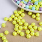ZAZUZU 6-16mm 20-500 adet Macaron UV boncuk renk değişimi midilli boncuklar akrilik yuvarlak boncuk takı yapımı için bilezik örgü saç boncuk işçiliği
