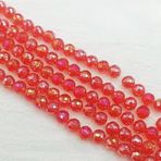 ZAZUZU 70-98 adet 6-10MM Elektrolizle Cam Boncuklar, Futbol Tarzı Şeffaf Yönlü Kristal Boncuklar DIY Takı Yapımı, El Sanatları Projeleri