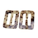 ZAZUZU İç 60 mm 2 adet leopar desenli kavisli reçine kemer toka ipek şal halka klips bel tokası T gömlek kravat klipsleri DIY manto rüzgar koruması için