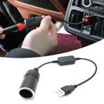 ZBGUN 1 adet 5 V - 12 V araba sürüş kaydedici kablosu, su geçirmez araç çakmak aksesuarları, evrensel dayanıklı otomotiv güç kaynağı adaptörü, kamyonlar, SUV'lar, arabalar için tel değişimi (Siyah)