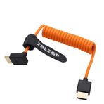 ZBLZGP Düşük Gecikmeli 8K HDMI Kablosu 12ft 48Gbps SmallHD Ultra 7 Kamera Monitör için Aşağı Viraj HDMI HDMI