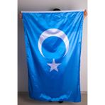 ZC Bayrak 300x450 cm Raşel Kumaş Dijital Baskı Türkistan Milli Gönder Bayrağı