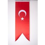 ZC Bayrak 50x150 Saten Kırlanğıç Türk Bayrağı Flama