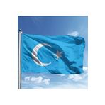 ZC Bayrak Doğu Türkistan Milli Gönder Bayrağı 100x150 Cm Raşel Dijital Baskı